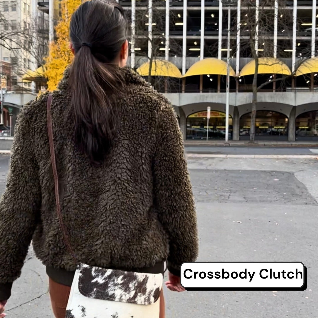 Cowhide Crossbody Clutch