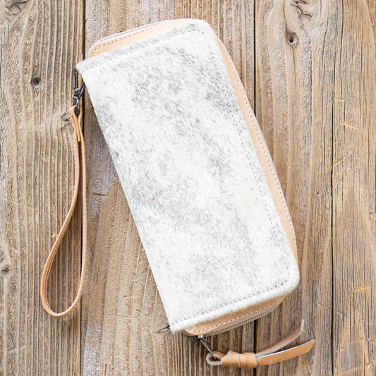 Cowhide Zipper Wallet