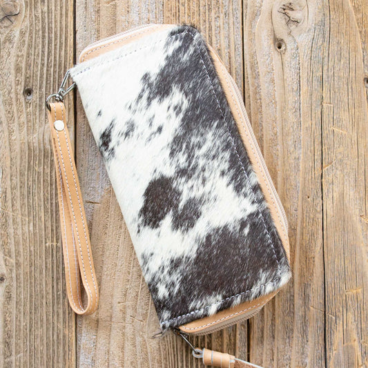 Cowhide Zipper Wallet