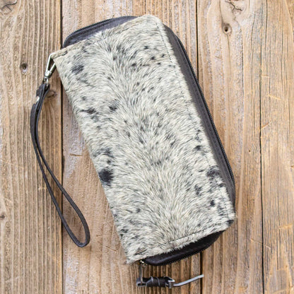 Cowhide Zipper Wallet