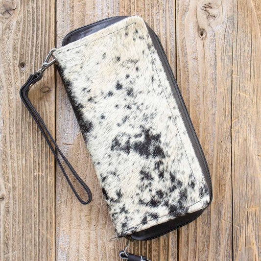 Cowhide Zipper Wallet