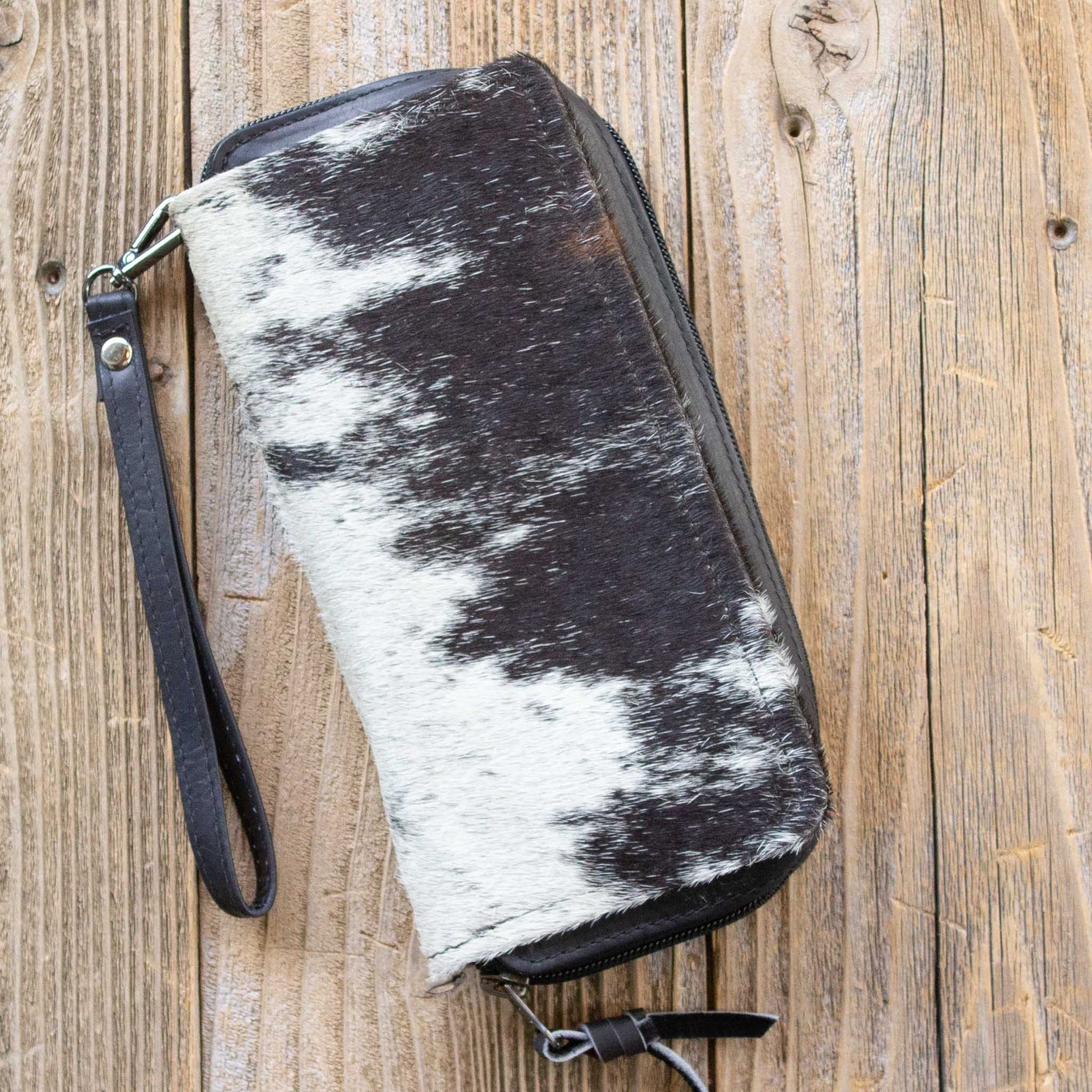 Cowhide Zipper Wallet