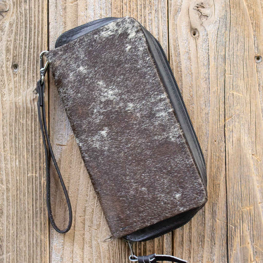 Cowhide Zipper Wallet