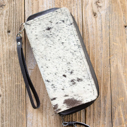 Cowhide Zipper Wallet