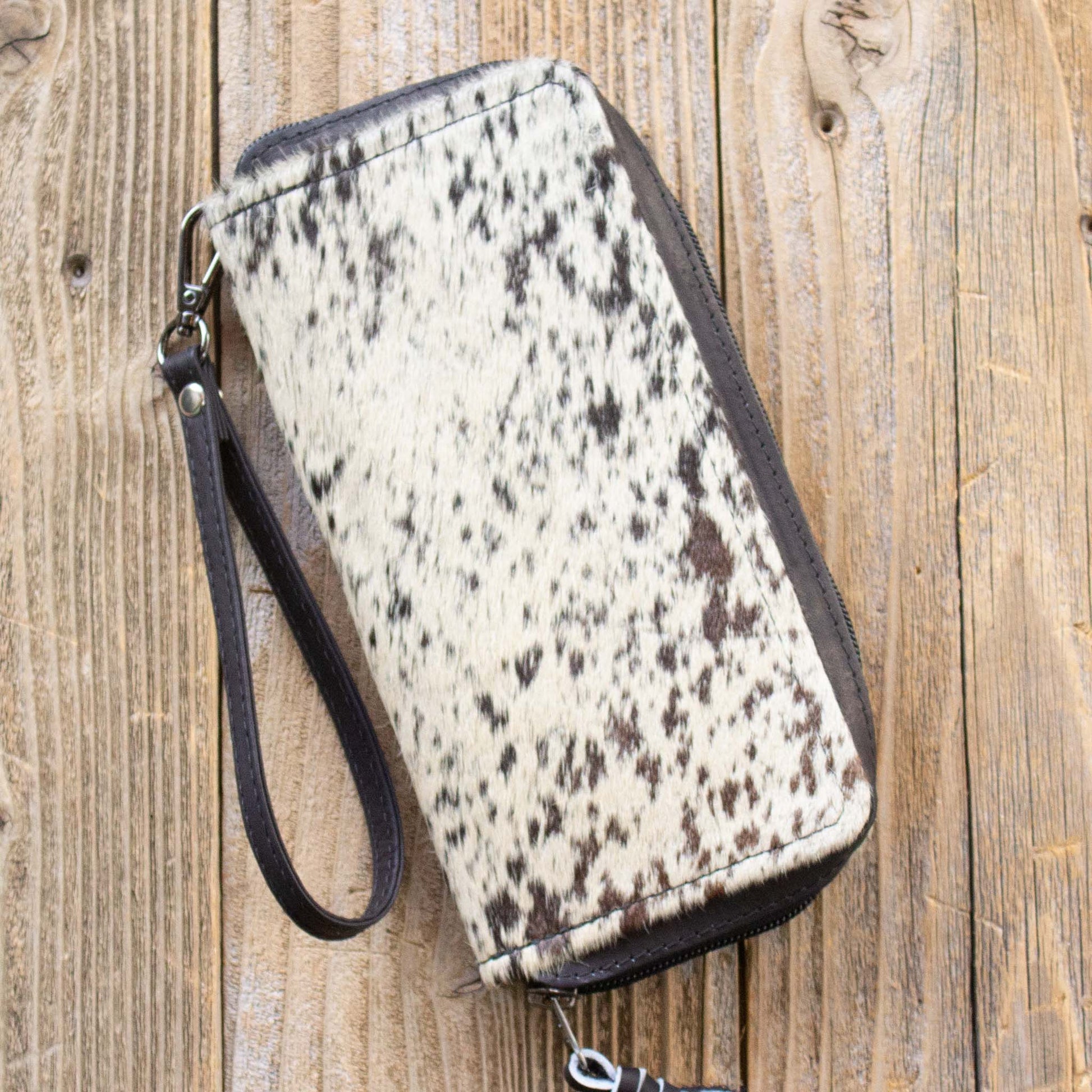 Cowhide Zipper Wallet