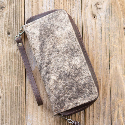 Cowhide Zipper Wallet