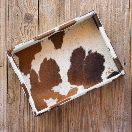 Authentic Cowhide Home Decor Tray